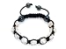 CAITS- PANDORA © CLEAR Swarovski Crystal Bead SHAMBALLA BRACELET with 9 Iced out Disco ball beads covered in crystals and 4 highly polished Hematite beads