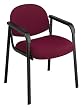 Visitors Chair, Designer Plastic Shell Back, Steel Frame and Legs with Arms By Office Star