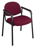 Visitors Chair Designer Plastic Shell Back Steel Frame and Legs with Arms By Office Star