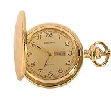 Colibri Hunting Case GoldtonePocket Watch Fancy Design Day and Date Large Numbers PWS095932J by Colibri