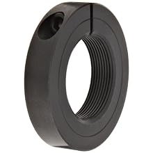 Climax Metal One-Piece Clamping Shaft Collar, Threaded Bore, Recessed Screw Head, Black Oxide Steel