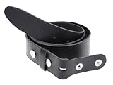 Black Leather Snap Fit Belt