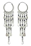 Pearl and lapis earrings, 'Blue Cloud Shower'