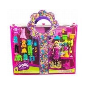 Polly Pocket Designable Party Perfect Playset (N7261) with Polly, 5 Set of Party Outfits, 3 Pair of Shoes Plus Lots More of Party Accessories