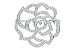 Jewelry : Diamond Brooch: 14K White Gold Flower 1/3 Carat