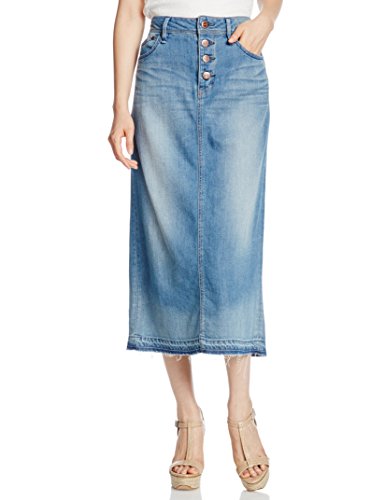 (ヤヌーク)YANUK LONG SKIRT LINEN INDIGO