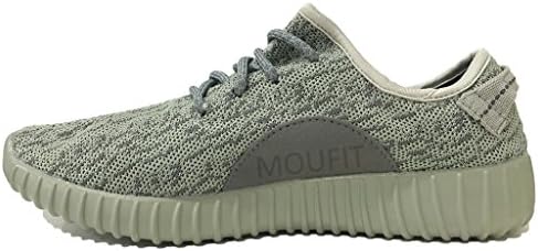 MOUFIT Men Women Non Slip Breathable Sneakers Unisex Couple Lightweight Athletic Gym Shoes Olive Moonrock 36