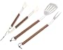 Charcoal Companion 3-Piece Stainless Steel & Rosewood Tool Set
