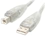 StarTech.com Transparent USB 2.0 Cable - A to B - 10-Feet (USB2HAB10T)