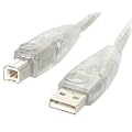 StarTech.com USB2HAB10T Transparent USB 2.0 Cable - A to B