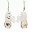 Pittsburgh Pirates MLB Snowman Baseball Earrings (1")