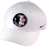 Nike Florida State Seminoles (FSU) White Swoosh Flex Fit Hat
