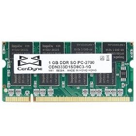 CenDyne 1GB DDR RAM PC-2700 200-Pin Laptop SODIMM by Cendyne