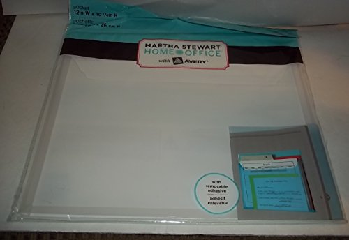 Martha Stewart Home Office Pocket 12 X 10 1/4 Removable Adhesive