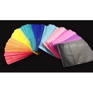 Solid Color Paper Sack Lunch Bags Rainbow Assortment 5.3125" Wide x 10" High x 3.25" Deep 100 Pack of Bags