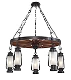 IMAGE OF Landmark 65007-5 Chapman 5-Light Chandelier, 25-Inch, Matte Black