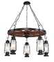 Landmark 65007-5 Chapman 5-Light Chandelier, 25-Inch, Matte Black