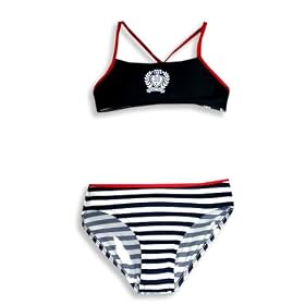 Backflips - Girls 2-Piece Swimsuit Blue, Red, White