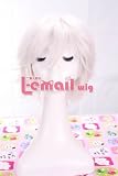 30cm Sakata Gintoki Gintama Short Straight Sliver White Party Wig Rw35