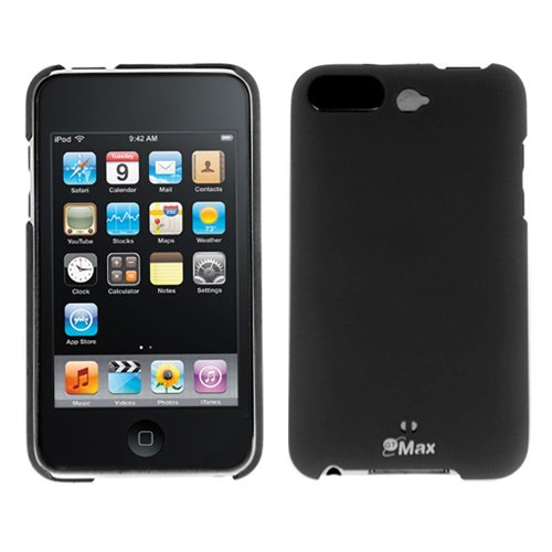 GTMax Durable Rubberized Slim Fit Back Hard Cover - Black for Apple Ipod Touch 2rd / 3rd Generation