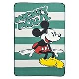【プチギフト 粗品 景品 記念品に人気の商品】　ミッキー ボーダー柄ブランケット