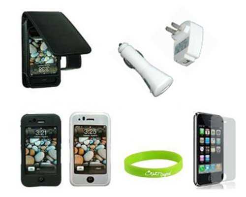 CrazyOnDigital Premium Essential Accessory Bundle for iPhone 3G/3GS