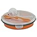 Smart Planet EC-34R3 3-Compartment Collapsible Silicone Eco Meal Kit on The Go with Spork, Orange