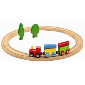 Nuchi Wooden Railway ~ 13-piece Beginner's Circle Train Set by Nuchi