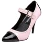 Pleaser Women's Vanity-443 Mary Jane Pump,Black/Pink Patent,11 M US