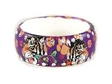 Purple Tigers and Roses Tattoo Bangle Bracelet Fashion Jewelry