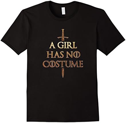 Men's A Girl Has No Costume - Golden Design -  Halloween Shirt 3XL Black