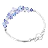 SCBR021 .925 Sterling Silver Multicolor Swarowski Crystals 7.5