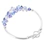 SCBR021 .925 Sterling Silver Multicolor Swarowski Crystals 7.5" Bracelet Toggle Clasp MADE WITH SWAROVSKI ELEMENTS