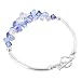 SCBR021 .925 Sterling Silver Multicolor Swarowski Crystals 7.5" Bracelet Toggle Clasp MADE WITH SWAROVSKI ELEMENTS