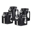 Cutout Canister 4-pc. Set - Black