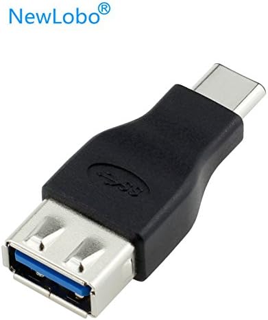 USB 3.1 Type C,NewLobo®1Pack USB-C to Type A USB 3.0 Female Adapter for Apple New Macbook 12 Inch,ChromeBook Pixel, Nokia N1 Tablet and Other Type-C Devices(1Pack)-Black