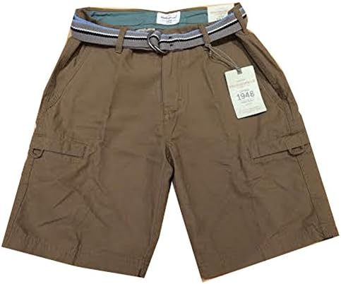 Weatherproof Garment Company Mens Cotton Flat Front Cargo Shorts Tan (40)