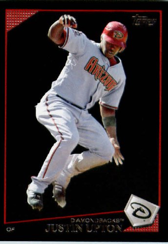 2009 Topps Black Border Baseball Card # 230 Justin Upton Arizona Diamondbacks Mint Condition - Shipped In Protective Screwdown Display Case!