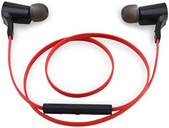 Velesse Mini Bluetooth V4.0 Stereo Headset With Mic (Red) - Wireless Earbud Stereo Headphones with Microphone - Lightweight Design - Perfect for Sports, Running, Gym and Exercise - iPhone, iPod, Android, Samsung, Sony, Smart Phones - Top Quality Stereo Sound