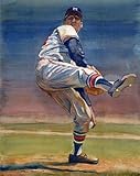 Warren Spahn Milwaukee Braves Giclee on Canvas