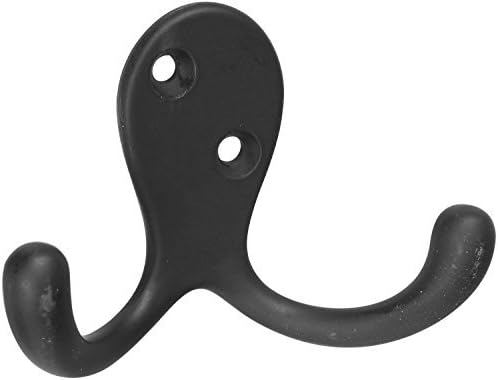 National Hardware V8007 3 Basic Double Robe Hooks in Oil Rubbed Bronze, Pack Of 2 Size: 2 Pack Color: Oil Rub Bronze, Model: