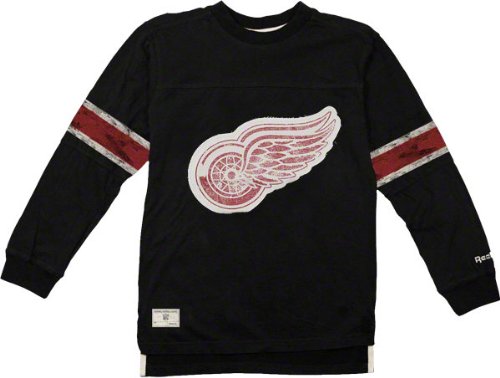 Detroit Red Wings Youth Vintage Jersey Long Sleeve Crewneck T-Shirt