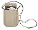 eagle creek RFID Blocker Neck Wallet - Durable and Lightweight Travel Passport and Valuables Organizer with Hook and Loop Closure and Adjustable Neck Strap, Tan