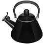 Le Creuset Kone Kettle with Whistle, Black, 1.6 Litre