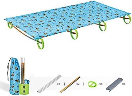 Kingshida Children Outdoor Ultralight Folding Bed Portable Aluminium alloy Cots Camping Tent Bed Moisture-proof