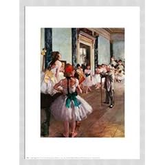 Bild mit Rahmen: Edgar Degas, "Tanzklasse", 60 x 80 - Aluminium Basic M: Silber matt