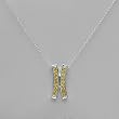 Necklace With 1.00ctw Genuine Sapphires Beautifully Crafted in 925 Sterling silver Length 18in