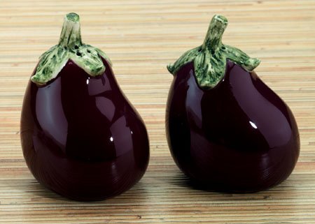 Buy Eggplant Salt and Pepper Shakers