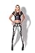 RedExtend Digital Print Rock Skeleton Bone Skull Tight Stretch Leggings Tights, Black Bone, One Size