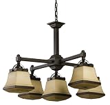 American Fluorescent CHP Series Lighting 5 Light Chandelier - Oil Rubbed Bronze Finish